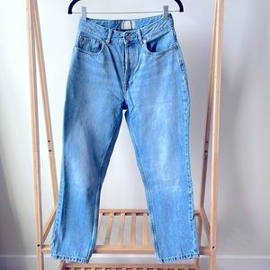 Everlane, curvy 90s cheeky straight leg jean, 28 crop